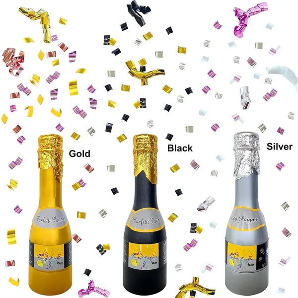 Foil Champagne Bottle Confetti Popper