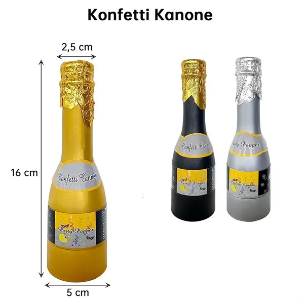 Foil Champagne Bottle Confetti Popper