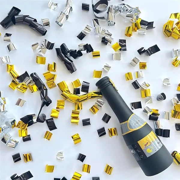 Foil Champagne Bottle Confetti Popper