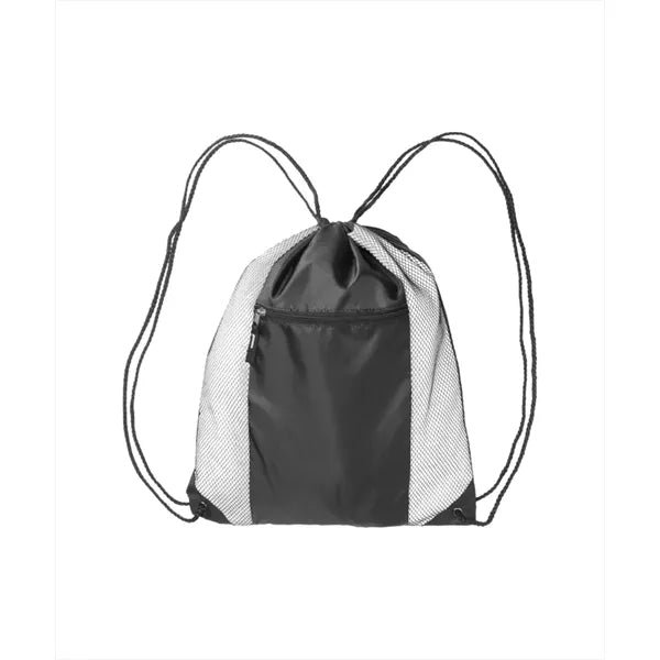 Union Printed - Zipper Pocket Drawstring Bags
