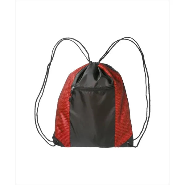 Union Printed - Zipper Pocket Drawstring Bags