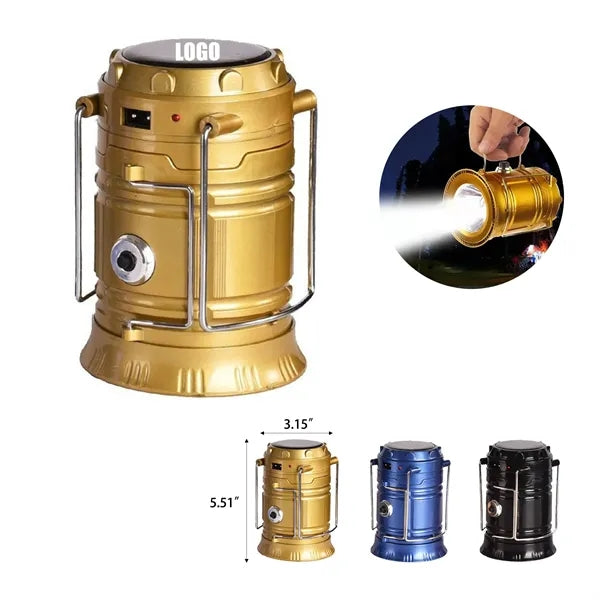 Multi-functional Solar Rechargeable LED Camping Light
