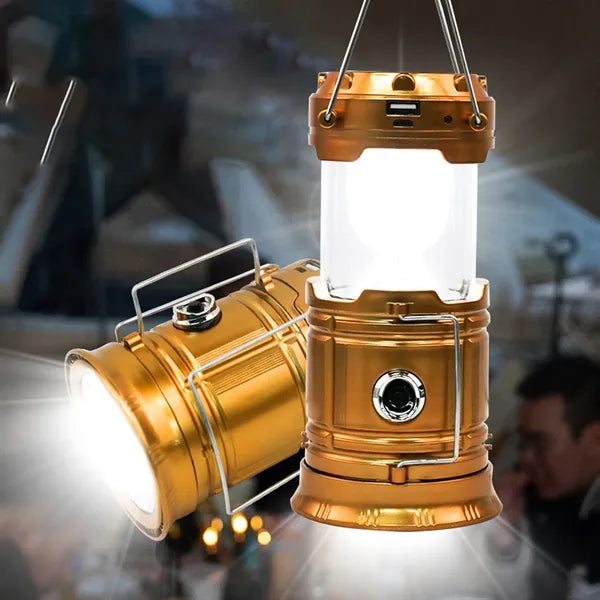 Multi-functional Solar Rechargeable LED Camping Light