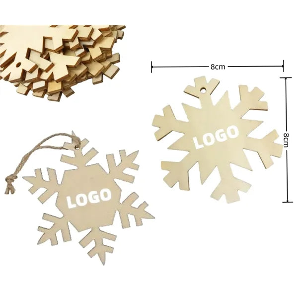 Christmas Decorative Snowflake Wood Ornament