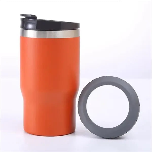 14oz Metal Multi-function Can cooler With 2 Lids