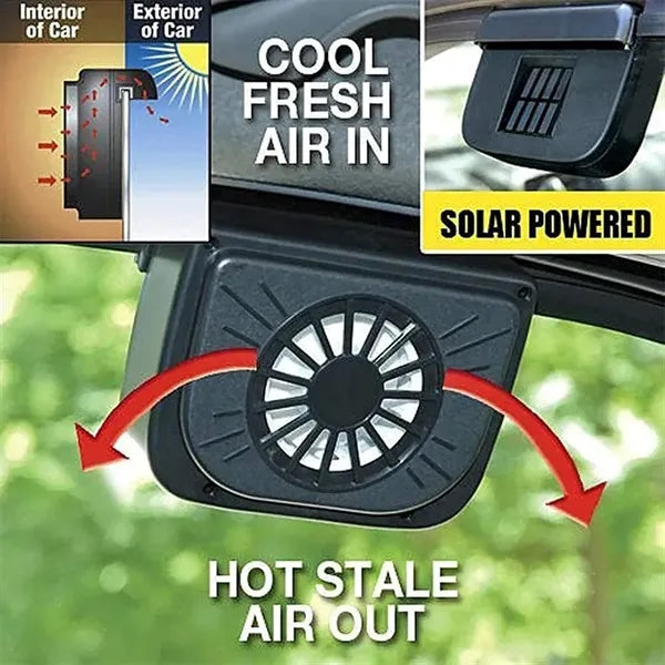 Solar Power Car Auto Air Vent Cool Fan