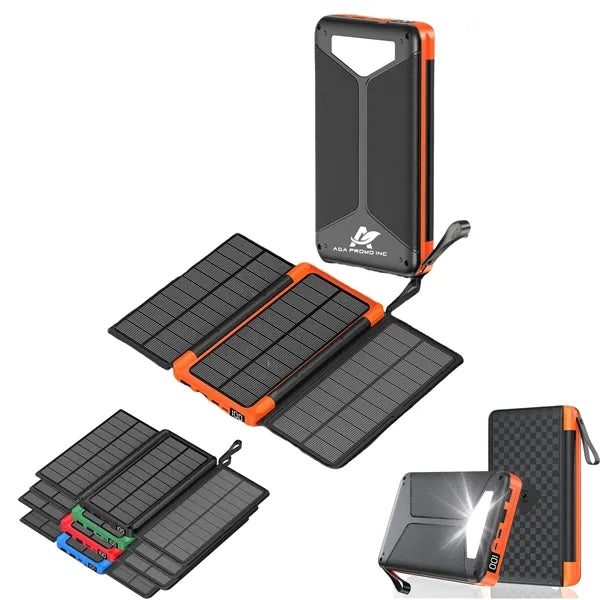 Folding Solar Panel Wireless Charging Power Bank