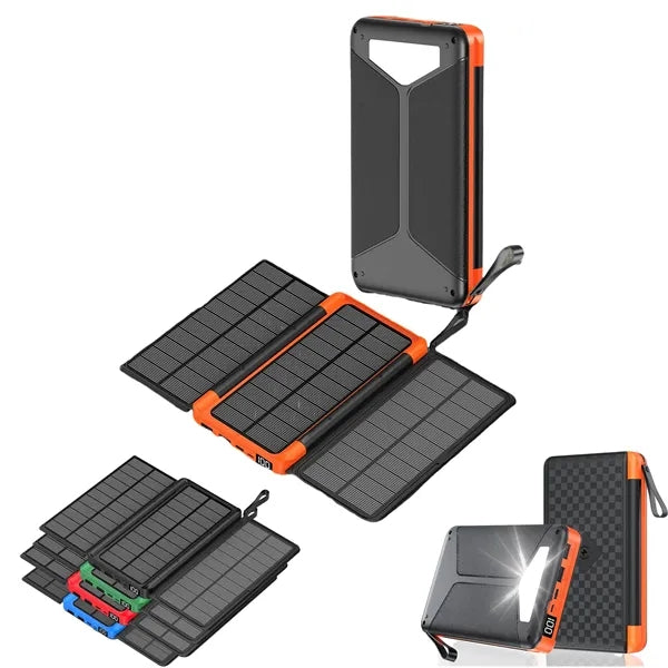 Folding Solar Panel Wireless Charging Power Bank