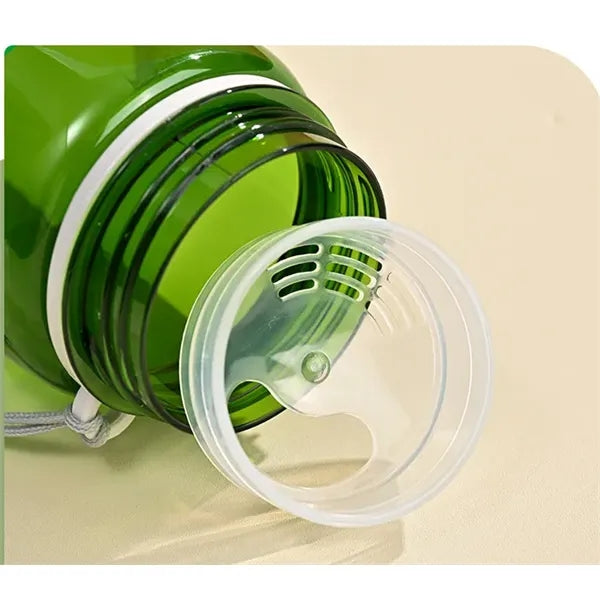 18 oz Plastic Water Bottle with Straw Lid