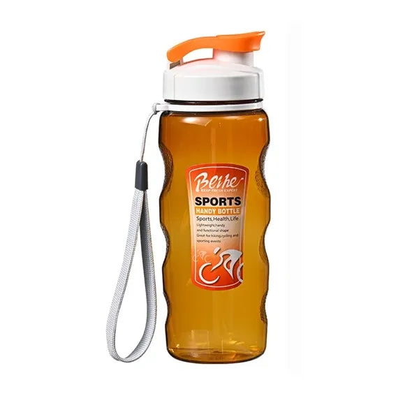 18 oz Plastic Water Bottle with Straw Lid