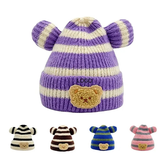 Adorable Bear Ear Beanie Cap