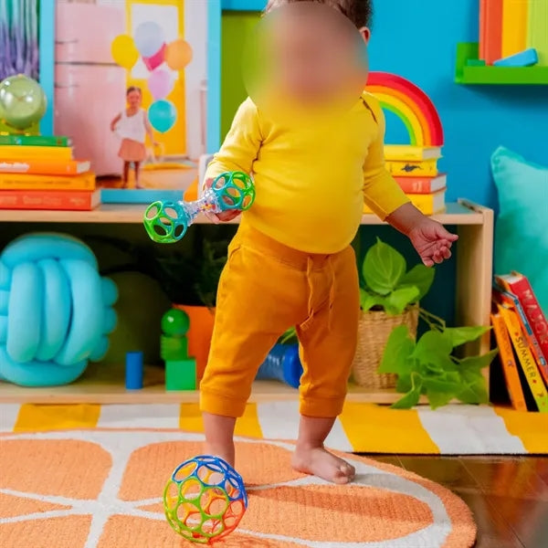 Soft Rubber Grasp Ball with Large Holes for Early Education