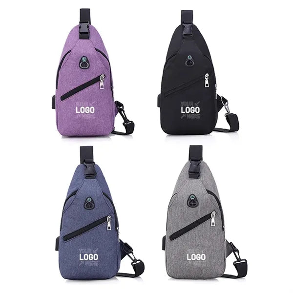 Crossbody backpack with multiple pockets