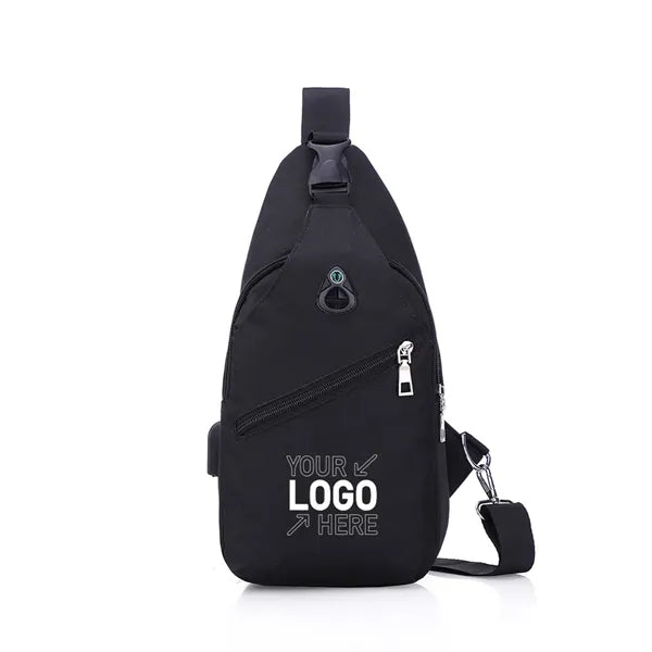 Crossbody backpack with multiple pockets
