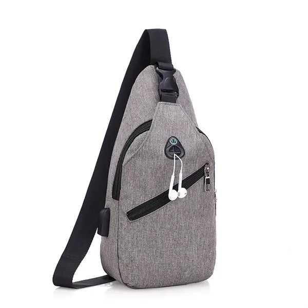 Crossbody backpack with multiple pockets