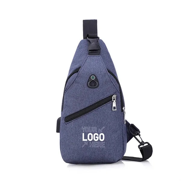 Crossbody backpack with multiple pockets