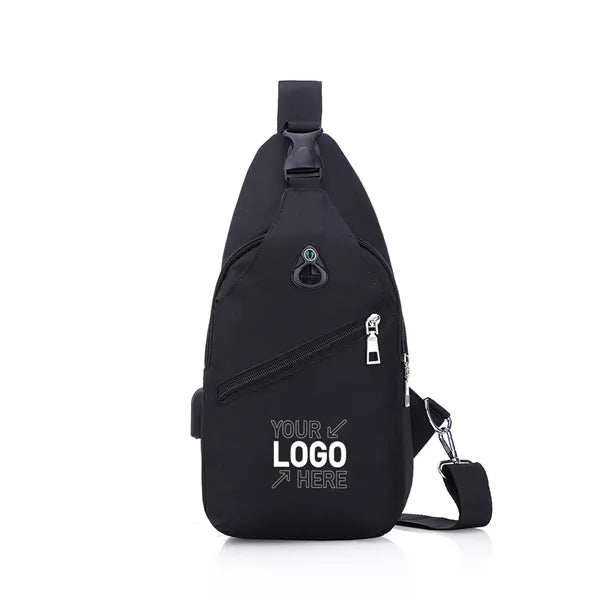 Crossbody backpack with multiple pockets