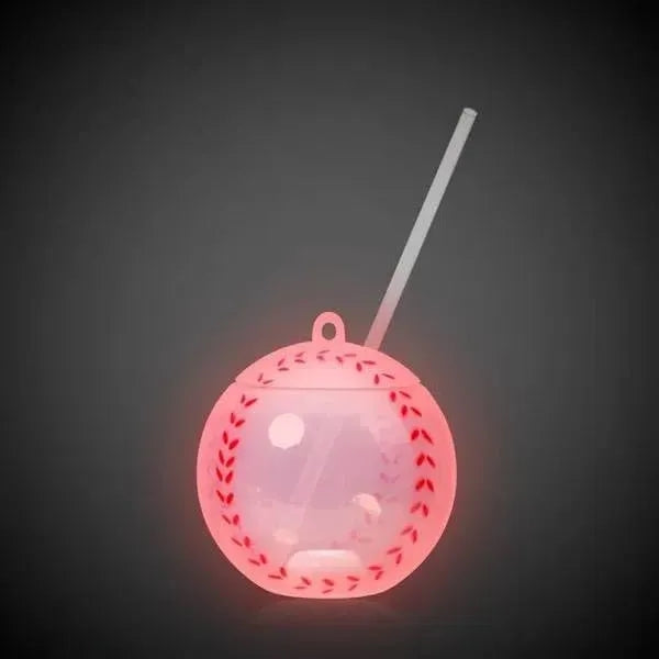 16OZ Light Up Flashing Football World Cup Bottle with Straw