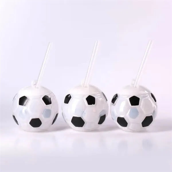 16OZ Light Up Flashing Football World Cup Bottle with Straw