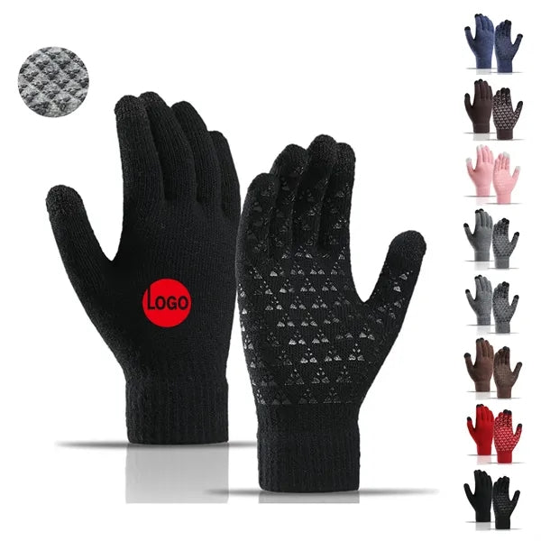 Unisex Antislip Touch Screen Winter Knit Glove