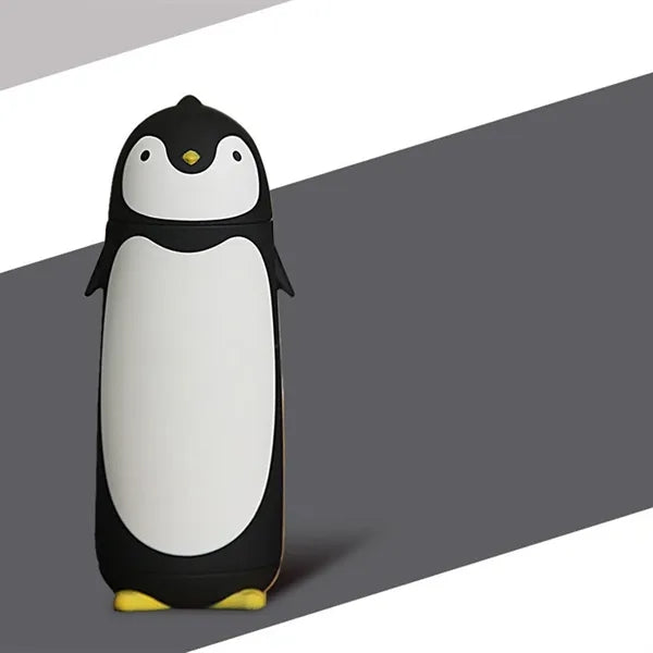 10Oz Penguin Insulated Water Bottle For Kids Students