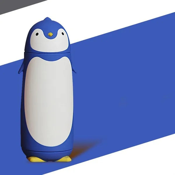 10Oz Penguin Insulated Water Bottle For Kids Students