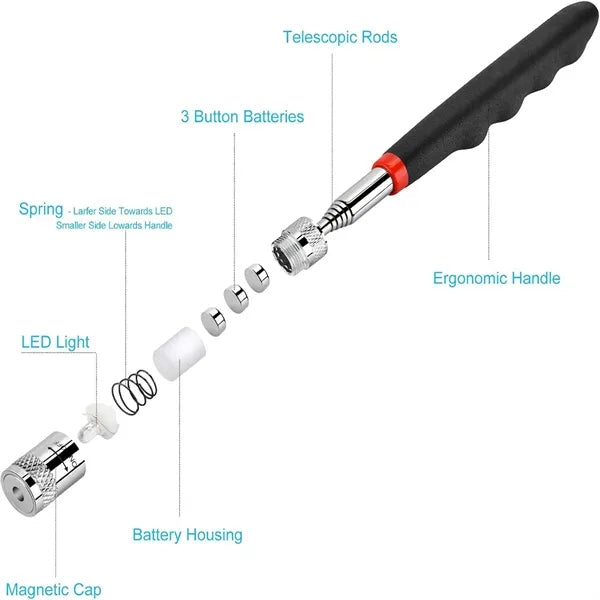 Telescoping Adjustable Magnetic Pickup Tool