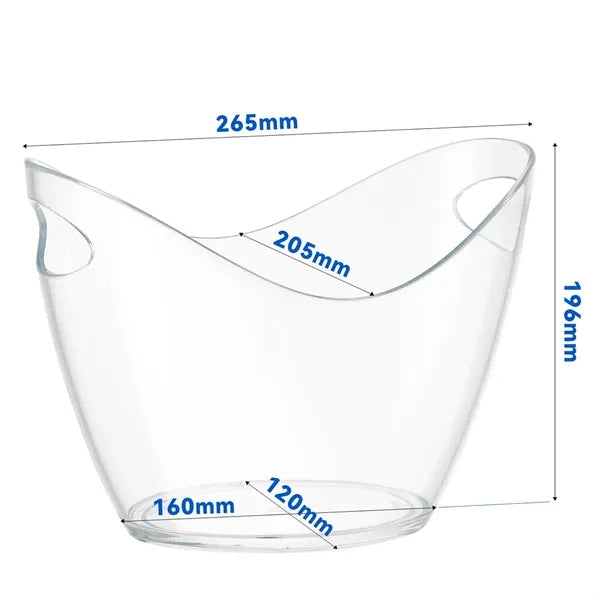 4L Clear Acrylic Wine Champagne Ice Bucket