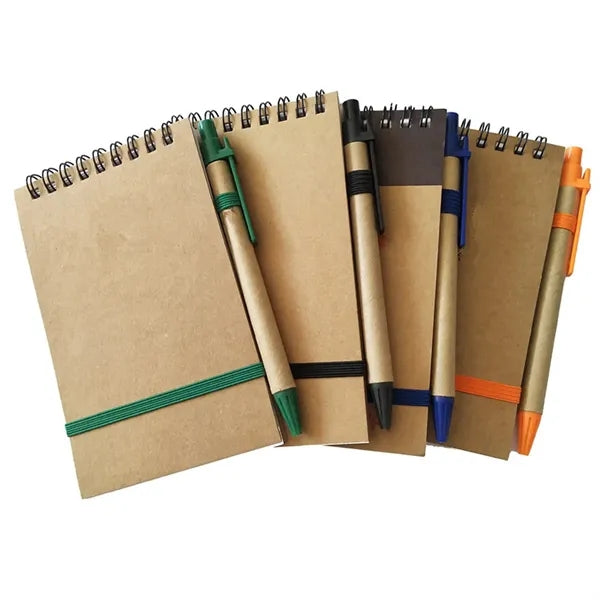 Recyclable Spiral Small Notebooks With Pen