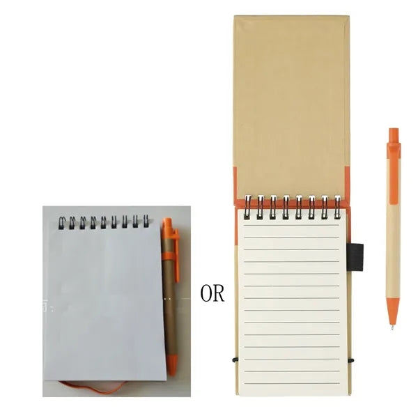 Recyclable Spiral Small Notebooks With Pen