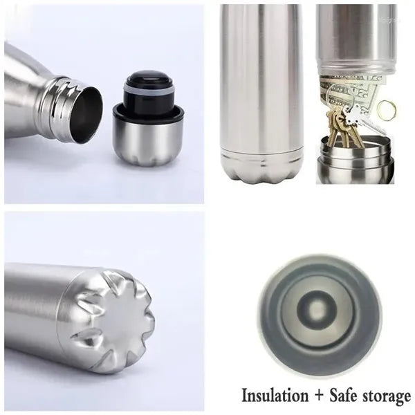 Storage Safe Hidden Bottom Stainless Steel Insulated Bottle
