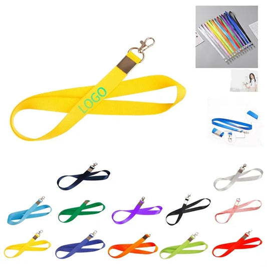 Polyester Colored Webbing ID Badge Lanyard