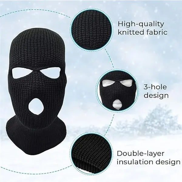 3 Hole Winter Knitted Mask
