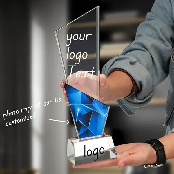 Engraved Custom Crystal Award Glass Appreciation Trophy