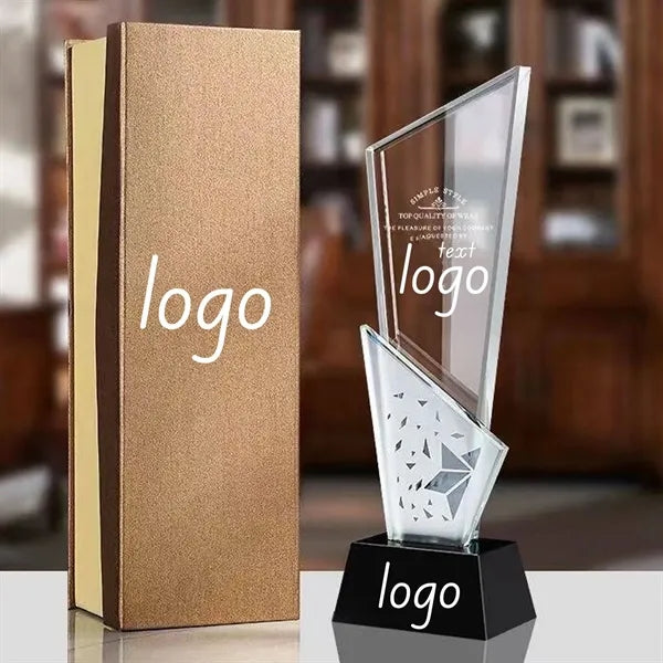 Engraved Custom Crystal Award Glass Appreciation Trophy