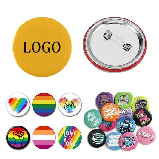 Round Shape Safety Pin Button