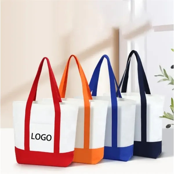 Canvas Tote Bag with Pocket