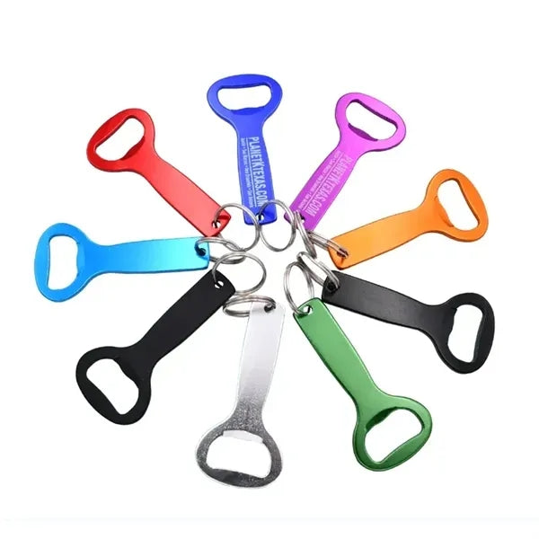 Flat Top Bottle Opener Keychain