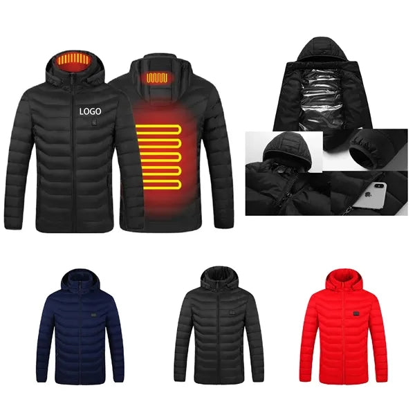 Winter USB Heating Cotton-Padded Jacket