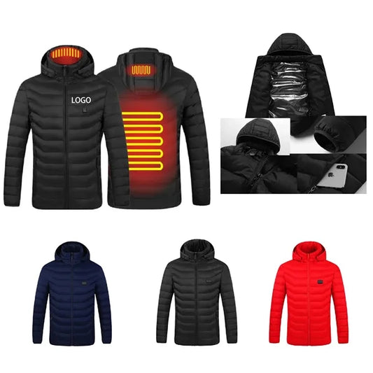 Winter USB Heating Cotton-Padded Jacket