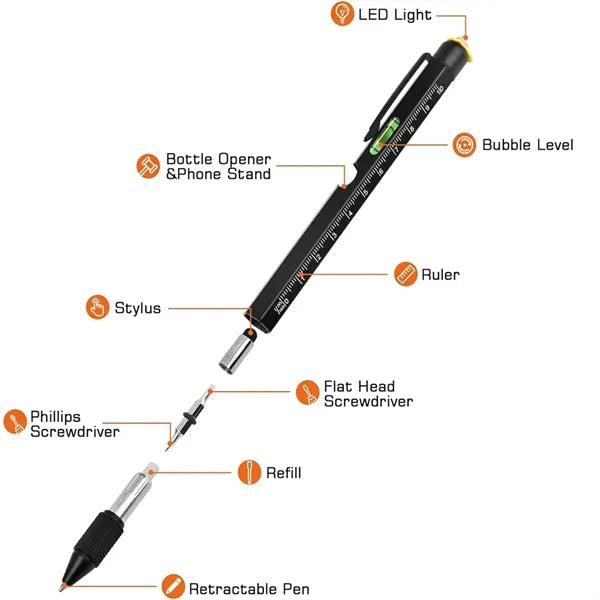 9 In 1 Multitool Ballpoint Pen