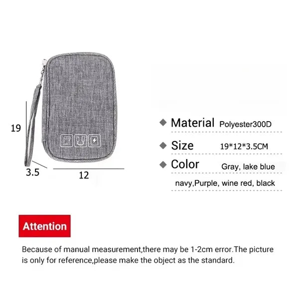 Travel Case Earphone USB Cable Storage Bag