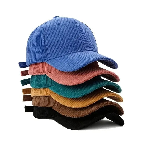 Autumn Shield Corduroy Baseball Cap