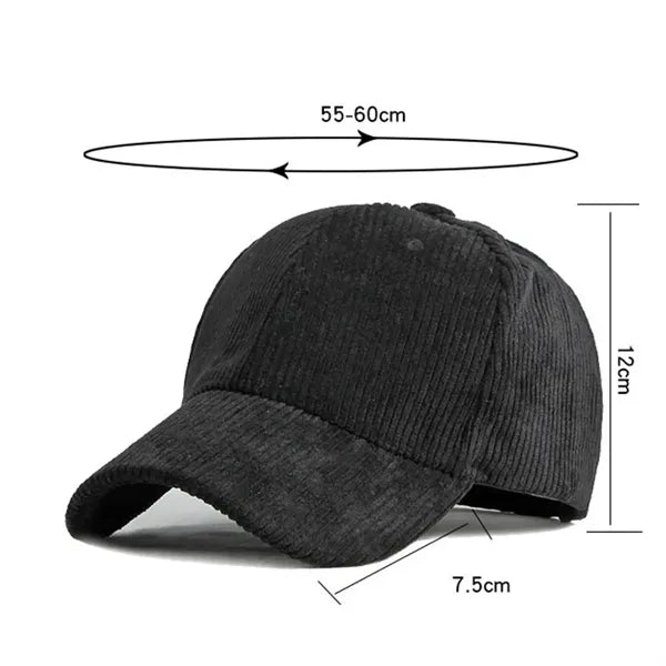 Autumn Shield Corduroy Baseball Cap