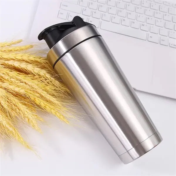 500ml Stainless Steel Protein Shaker Bottle