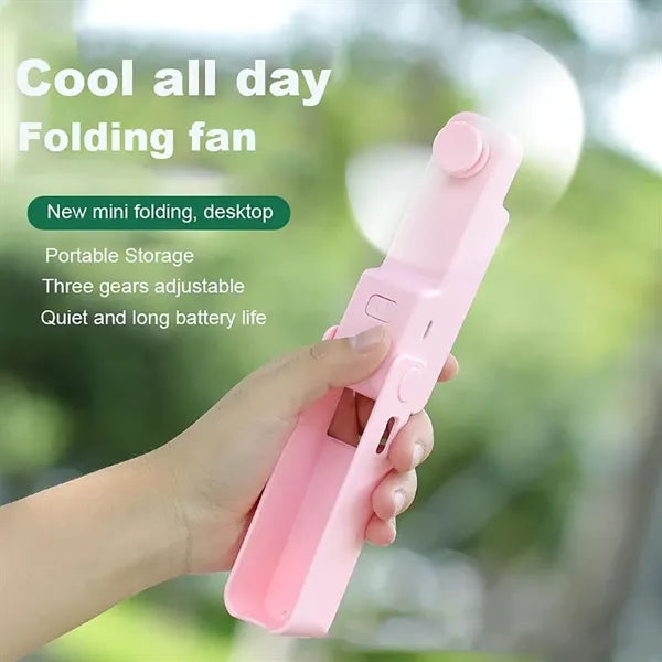 USB Rechargeable Portable Handheld Foldable Outdoor Mini Fan