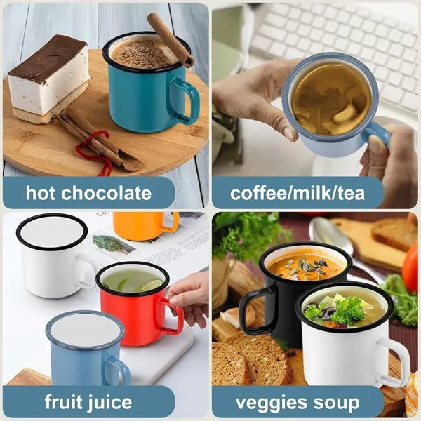 12 oz Tea Enamel Mug Camp Drinking Cups