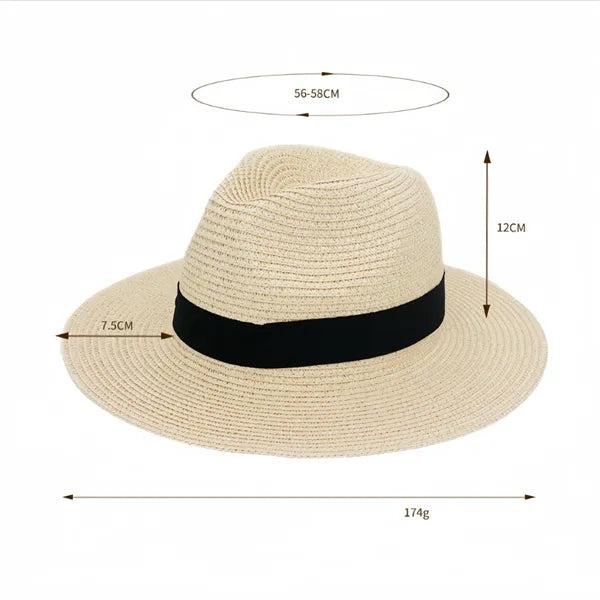 Summer Panama Straw Sun Hat
