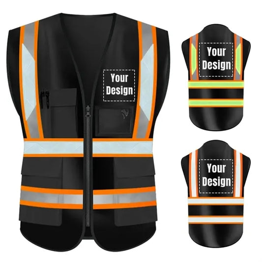 High Visibility Reflective Safety Vest With 5 Pockets Hi Vis
