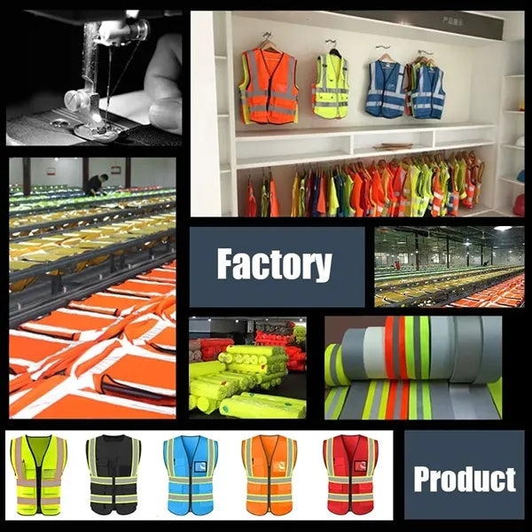 High Visibility Reflective Safety Vest With 5 Pockets Hi Vis